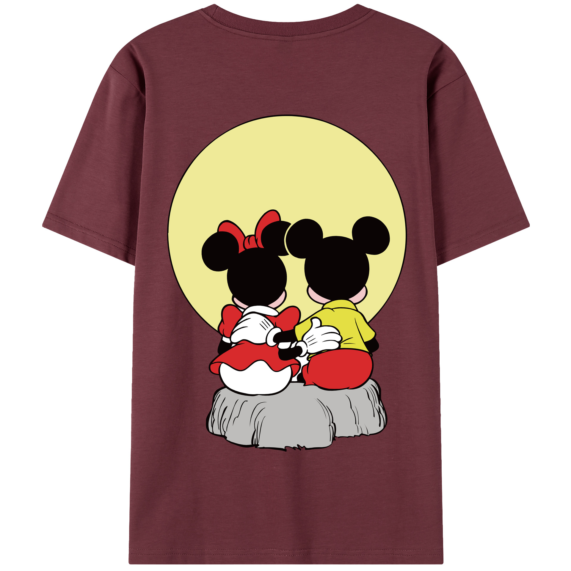 （画像用） ミッキーマウス Mickey Mouse 綿100％半袖Tシャツ（背面プリント）